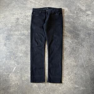 SMOG Jay Slim Jeans Mens 32x32 Black Pants Straight Stretch Denim
